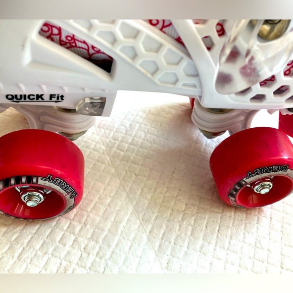 Roller Derby Trac Star Quick Fit Energy Flex Girl’s Skates, Size 3-6, Pink/White - Picture 7 of 10